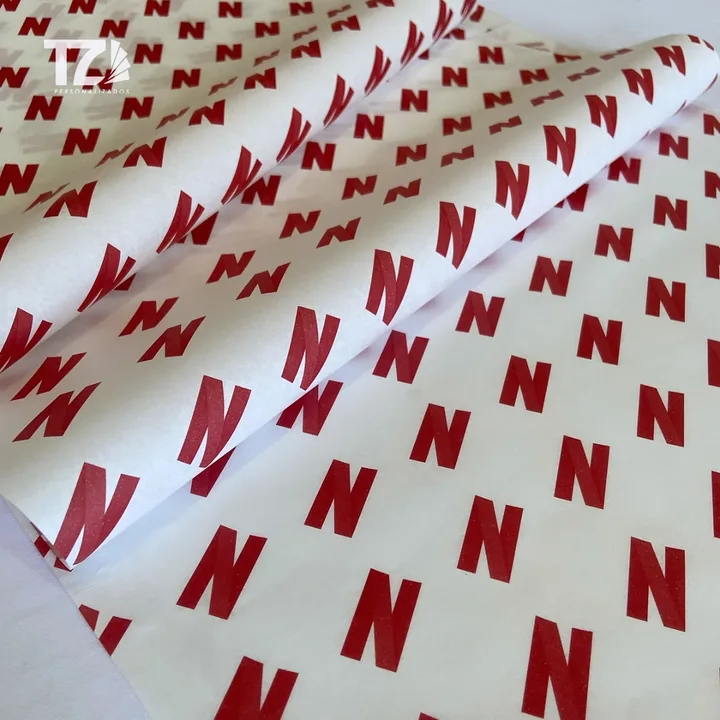 Papel seda personalizado com estampa em alta definição
